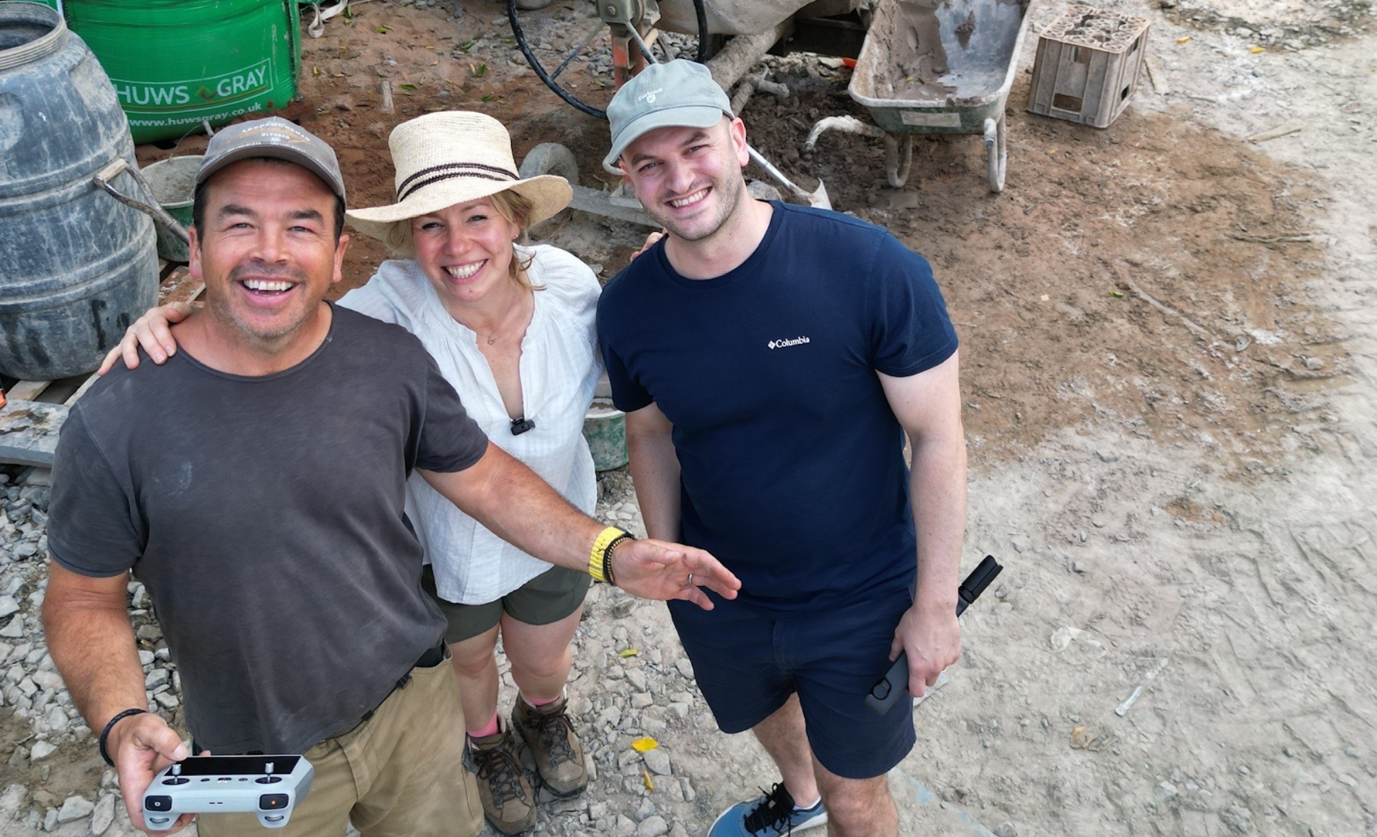 Anna and Robin, of luxury retreat Original Hideaways, posing for a photograph with Social with Ryan founder, Ryan Percival