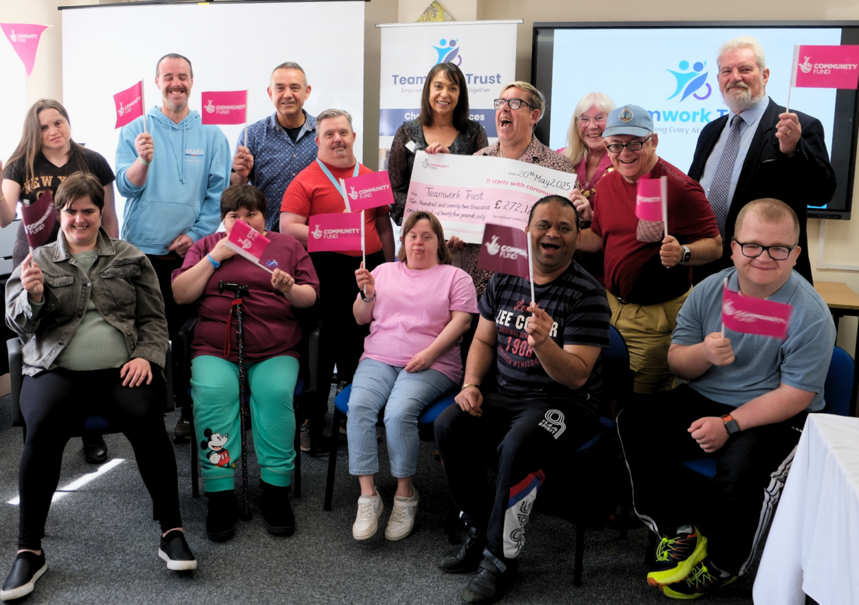 Teamwork Trust, a charity that Social with Ryan manage social media for, celebrates a National Lottery funding win